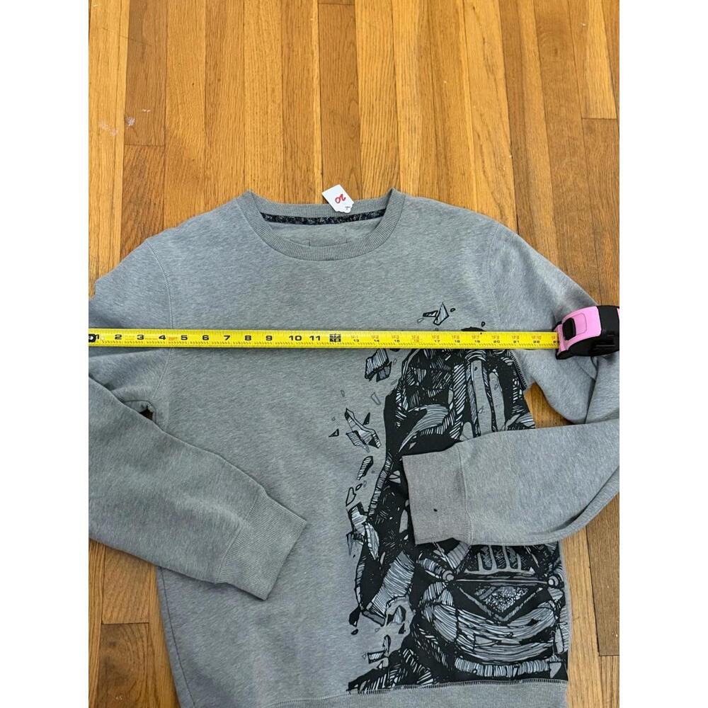 Star Wars Darth Vader Graphic Crewneck Sweatshirt Gray Long Sleeve Men’s L - Picture 3 of 4
